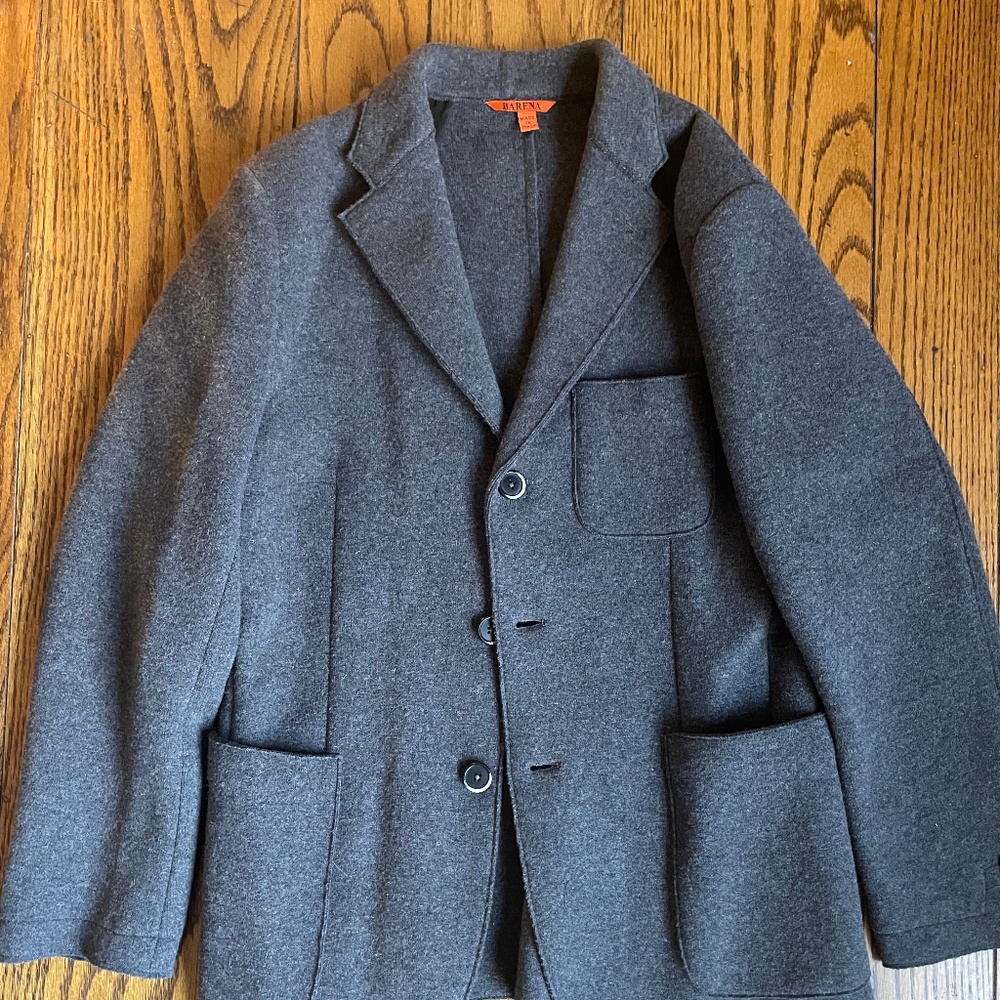 Barena charcoal gray wool blazer medium 50 EU 40 US
